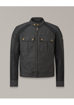 Belstaff Temple Motorcycle Jacket Men's Waxed Cotton Black Size XL