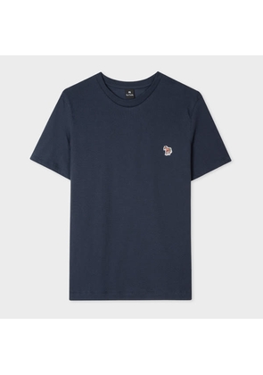 PS Paul Smith Women's Navy Zebra Logo Cotton T-Shirt Blue