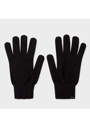 Paul Smith Black Cashmere And Merino Wool Gloves