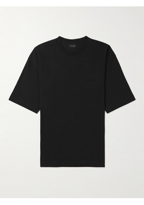 Balenciaga - Logo-Embroidered Cotton-Jersey T-Shirt - Men - Black - XS