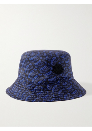Moncler Genius - adidas Originals Logo-Print Appliquéd Shell Bucket Hat - Men - Blue - S