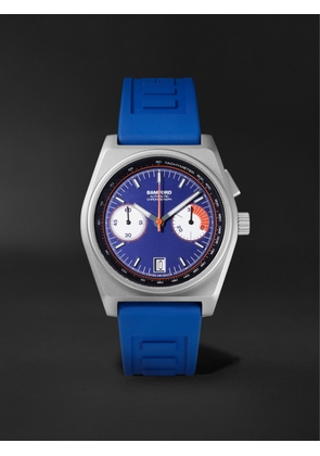 Bamford Watch Department - B347 Automatic Chronograph 41.5mm Titanium and Rubber Watch, Ref. No. B347-TT-NY-OR - Men - Blue