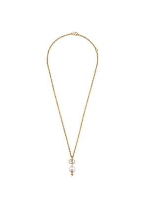 Gucci Glass Pearl Interlocking G Necklace