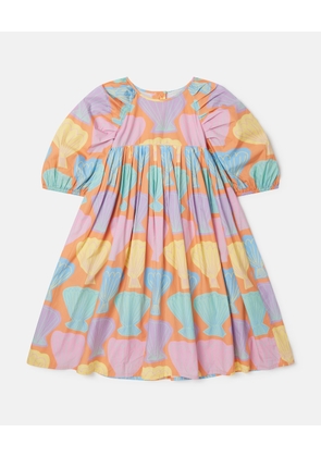 Stella McCartney - Seashell Print Puff Sleeve Dress, Woman, Multicolour, Size: 6