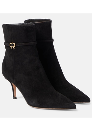 Gianvito Rossi Ribbon Ville suede ankle boots