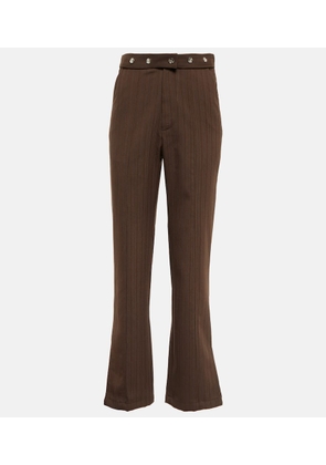 Jacques Wei High-rise split-hem straight pants