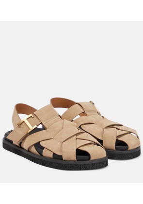 Tod's T Timeless suede sandals