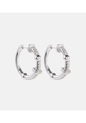 Eéra Unique 18kt white gold hoops with diamonds