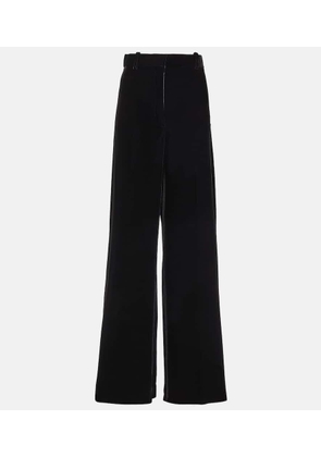 Nina Ricci High-rise velvet wide-leg pants