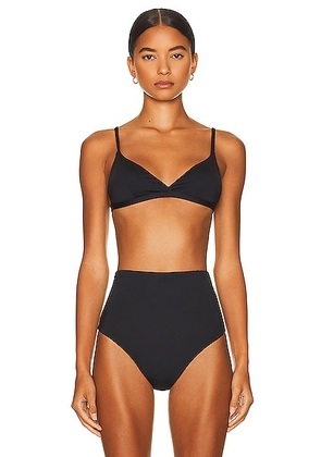 ASCENO The Genoa Bikini Top in Black - Black. Size XS (also in ).