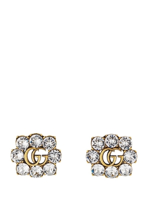 Gucci Faux Crystal Double G Clip-On Earrings