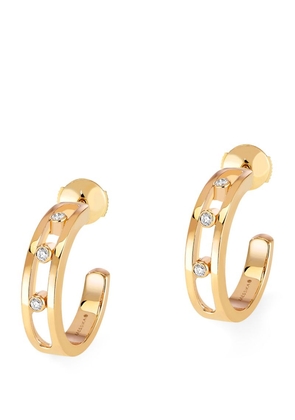 Messika Yellow Gold And Diamond Move Classique Hoop Earrings
