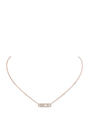 Messika Rose Gold And Diamond Baby Move Classique Pavé Necklace