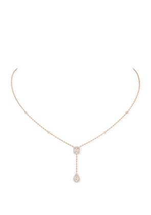 Messika Rose Gold And Diamond My Twin Pendant Necklace