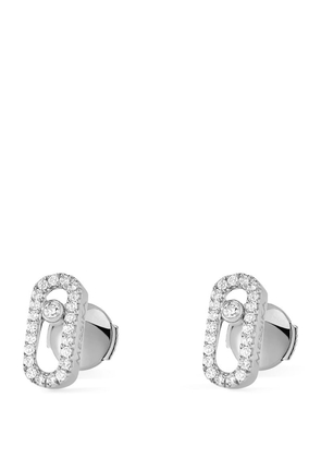 Messika White Gold And Diamond Move Uno Stud Earrings