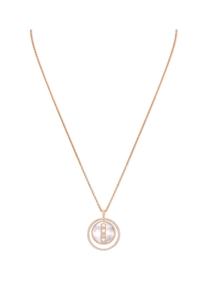 Messika Rose Gold, Diamond And Mother-Of-Pearl Lucky Move Necklace