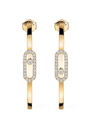 Messika Yellow Gold And Diamond Move Uno Earrings