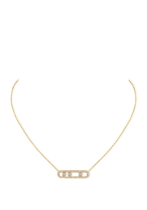 Messika Yellow Gold And Diamond Move Classique Pavé Necklace