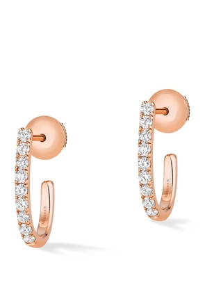 Messika Pink Gold And Diamond Gatsby Earrings