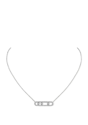Messika White Gold And Diamond Move Classique Pavé Necklace