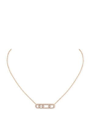 Messika Rose Gold And Diamond Move Classique Pavé Necklace