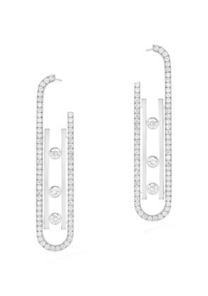 Messika White Gold And Diamond Move 10Th Birthday Earrings