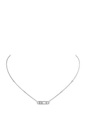 Messika White Gold And Diamond Baby Move Classique Pavé Necklace