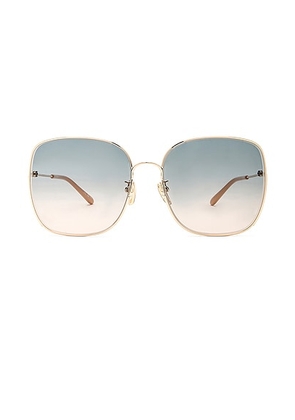 Chloe Elys Square Sunglasses in Classic Gold - Metallic Gold. Size all.