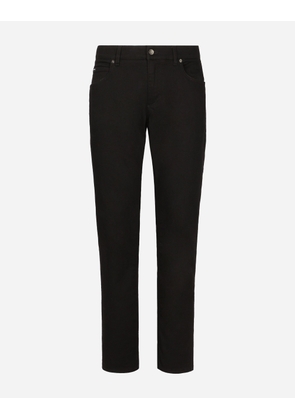 Dolce & Gabbana Regular-fit Black Wash Stretch Jeans - Man Denim Multi-colored Cotton 52