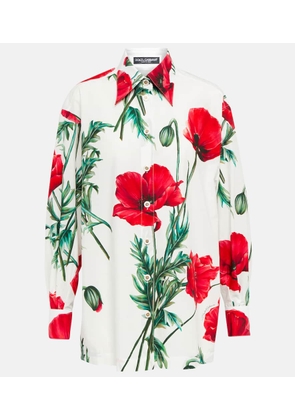 Dolce&Gabbana Floral cotton poplin shirt