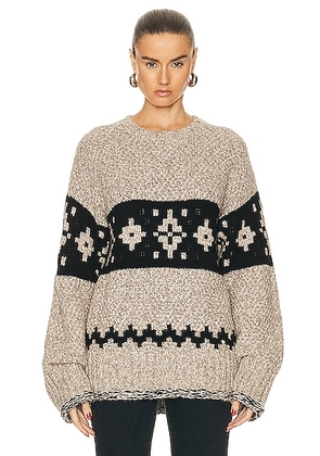 KHAITE Tabi Sweater in Biscuit Multi - Cream. Size XS (also in ).