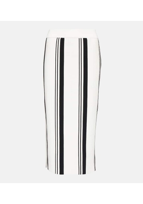 Joseph Pleated striped pencil skirt