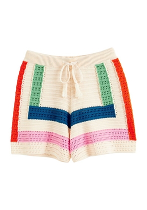 Chinti & Parker Organic Cotton Crochet Capri Shorts