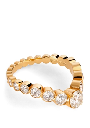 Sophie Bille Brahe Yellow Gold And Diamond Ensemble De Coeur Ring (Size 52)