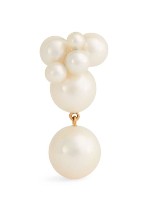 Sophie Bille Brahe Yellow Gold And Pearl Ensemble Single Earring
