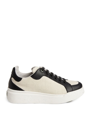 Max Mara Canvas-Leather Sneakers