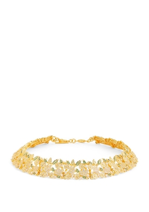 Zimmermann Gold-Plated Brass And Crystal Bloom Necklace
