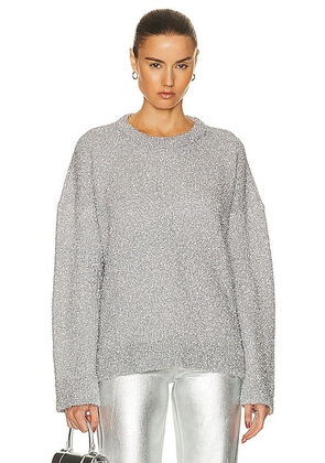 RABANNE Pullover Sweater in Light Silver - Metallic Silver. Size L (also in S).