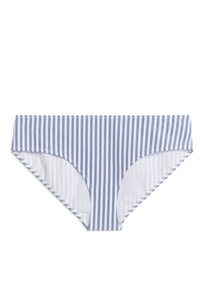 Seersucker Bikini Bottom - Blue