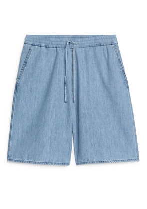 Denim Twill Shorts - Blue