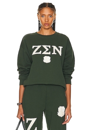 Museum of Peace and Quiet Zen Sweater in Forest - Green. Size XL/1X (also in XS).
