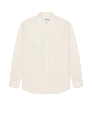 FRAME Long Sleeve Shirt in Neutral. Size S.