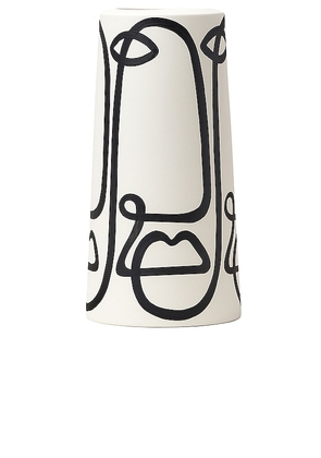 Franca NYC Large Pillar Vase in Black,White.