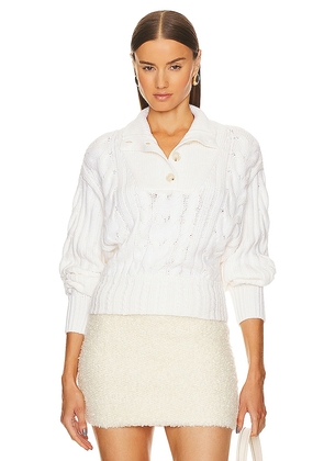 GRLFRND Natae Cable Sweater in Ivory. Size S, XL, XS.