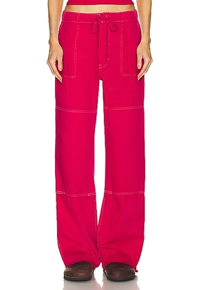 RE/DONE Beach Pant in Dragon Fruit - Red. Size 23 (also in 24, 25, 27, 28, 30, 31, 32).
