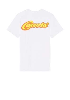 Carrots Slab T-shirt in White. Size S.