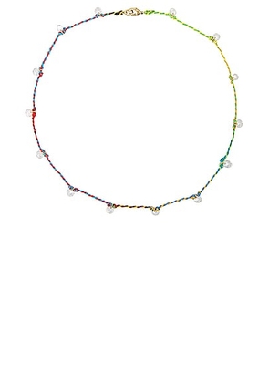 Roxanne Assoulin Mini Drip Drop Necklace in Rainbow - Blue. Size all.