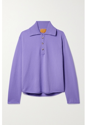 Guest In Residence - Cashmere Polo Sweater - Purple - x small,small,medium,large,x large