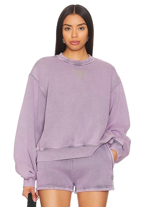 Alexander Wang Essential Crew Sweatshirt in Lavender. Size L, S, XS, XXS.