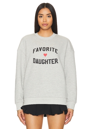 Favorite Daughter Heart Logo Sweatshirt in Grey. Size M, S, XS.
